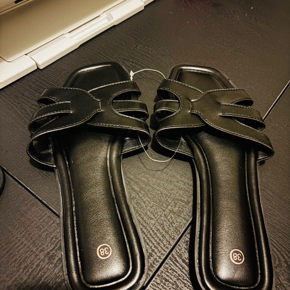 Elegant Black Women's Slide Sandals